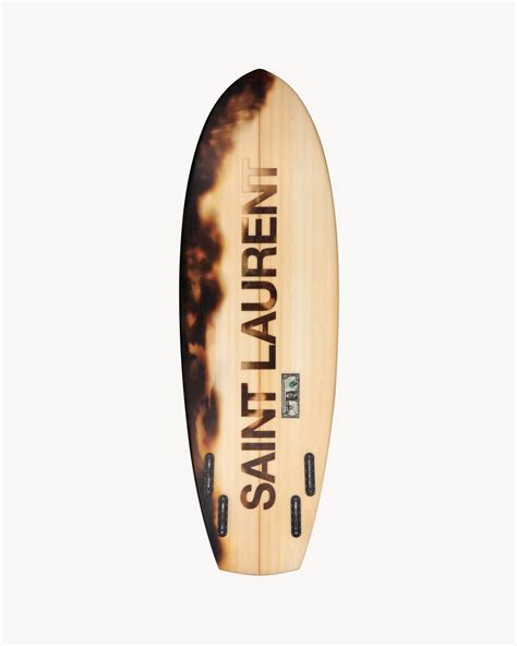 Saint Laurent Burnt wood effect surfboard 